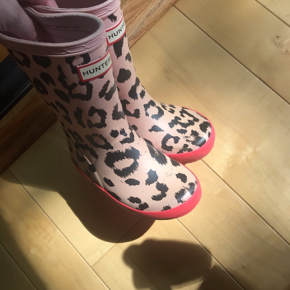 Hunter kids cheetah rainboots